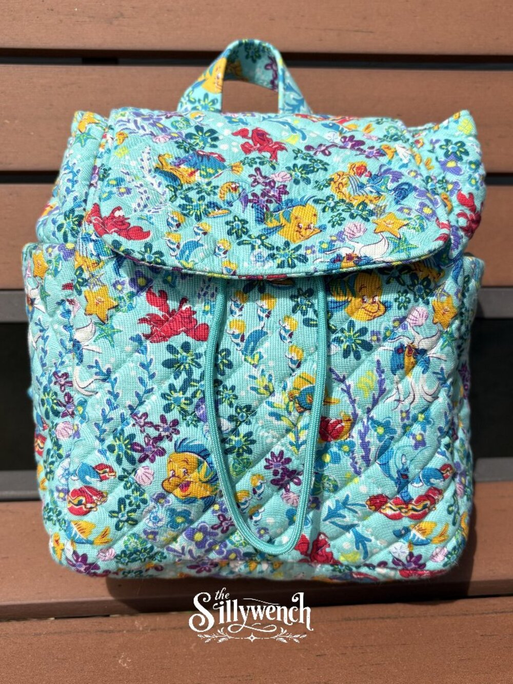 Vera Bradley Little Mermaid Small Backpack in Recycled Cotton